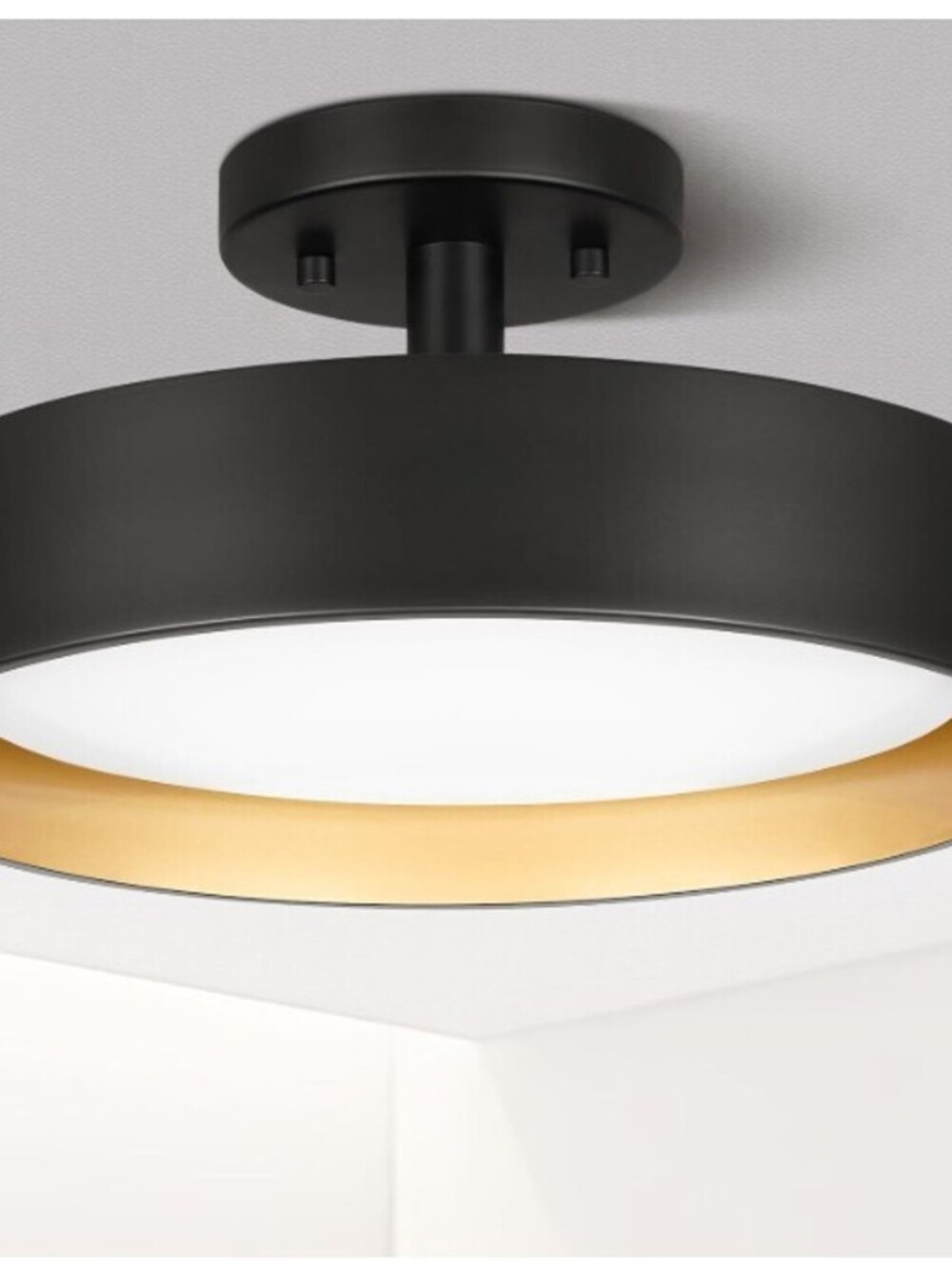BRAND NEW: SEMI FLUSH MOUNT 12" LED CEILING LIGHT-BLACK